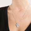 Belle Époque White Gold and Diamonds Necklace, 23x19mm
